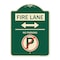 Signmission Fire Lane No Parking Heavy-Gauge Aluminum Architectural Sign, 24" x 18", G-1824-24013 A-DES-G-1824-24013 - alternate 1